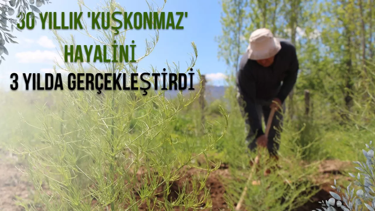 30 yıllık 'Kuşkonmaz' hayalini 3 yılda gerçekleştirdi