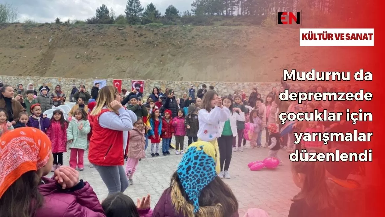 Mudurnu da depremzede çocuklar için yarışmalar düzenlendi